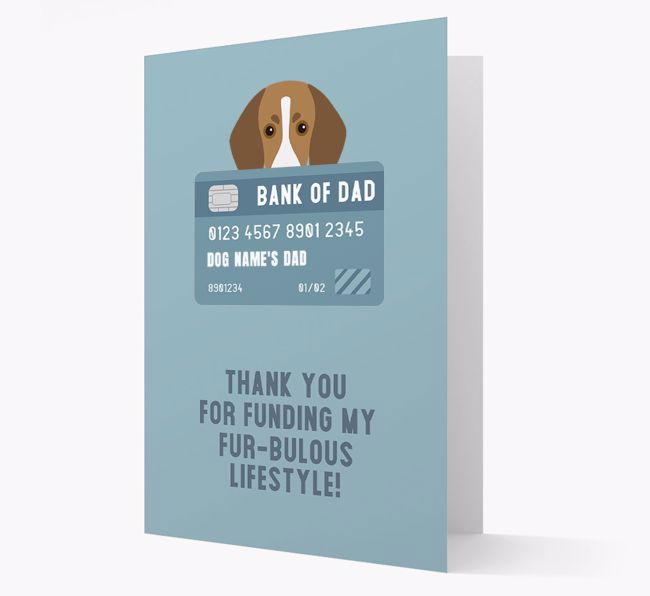 'Bank of Dad' - Personalised {breedFullName} Card